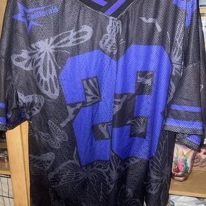 Black and Blue Graphic Men's Shirt